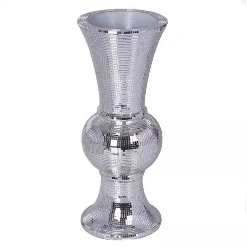 24" tall Silver Mirror Mosaic Wedding Vases Centerpieces Party Decorations