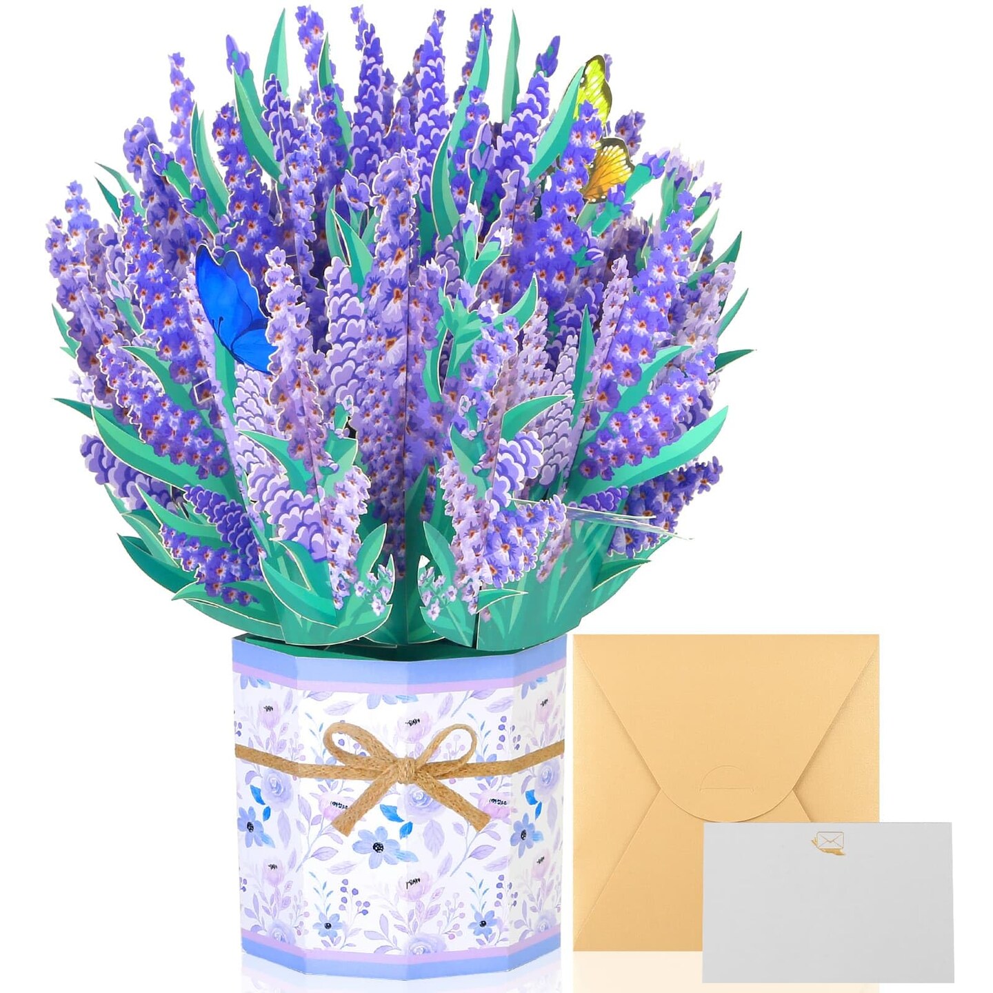 Pop Up Flowers Bouquet Cards Get Well Cards 3D Flower Birthday Cards with Note Card and Envelope for All Occasion Mother&#x27;s Day Thinking of you Thanksgiving Christmas Gift