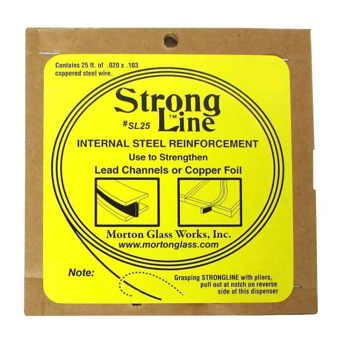 Strongline Steel Reinforcement Strip 25'for Glass Project Support, Adds Strength to Copper Foil & Leaded Panels