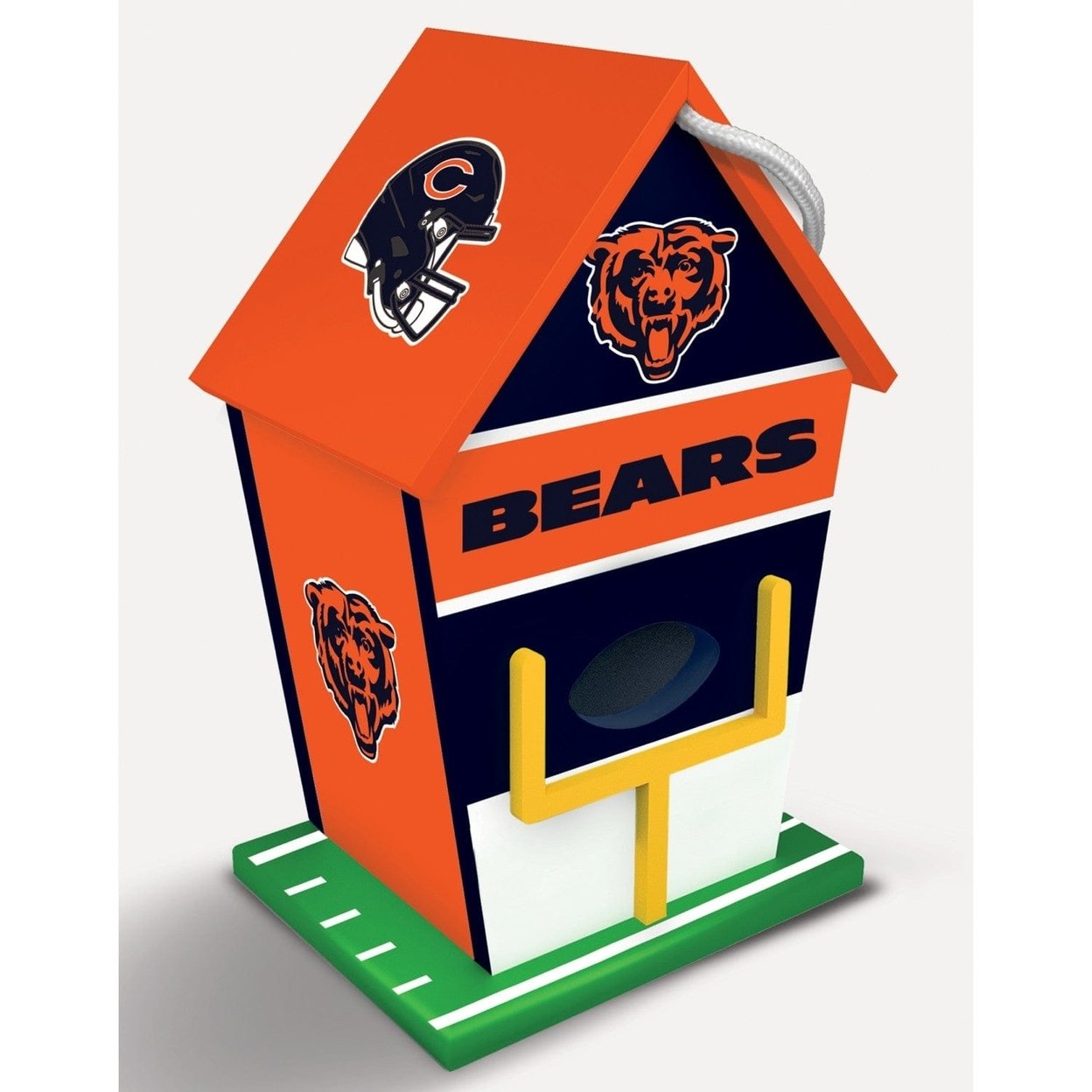 Chicago Bears Wood Birdhouse With Waterproof Paint And Tin Roof Nfl Decor