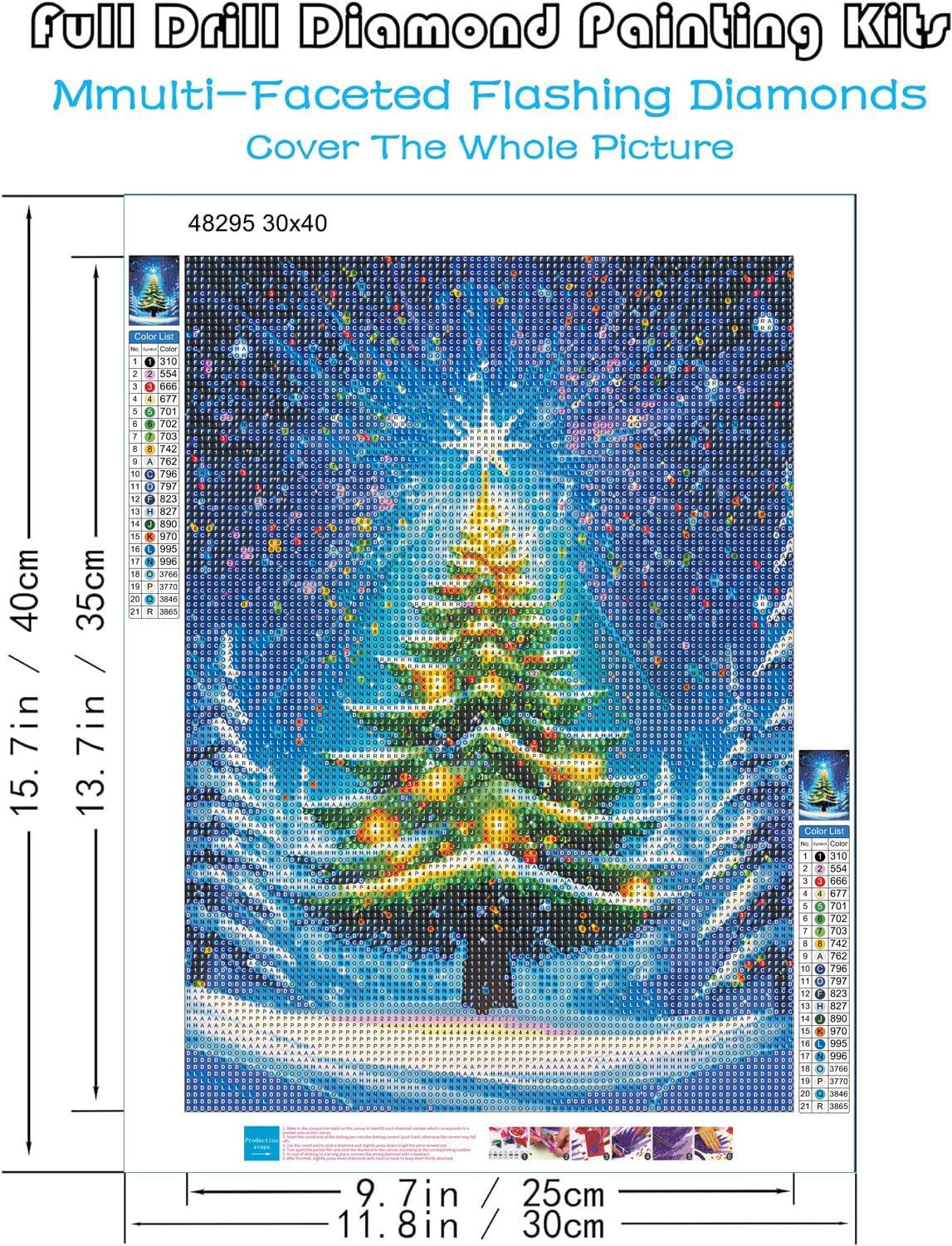 Reofrey Diamond Painting Weihnachtsmann – DIY Set, 30x40 Cm, Voller Strass, Inkl. Werkzeug