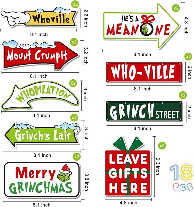18 PCS Christmas Ornaments for Christmas Tree Decor, Christmas Tree Ornaments for Xmas Party Supplies