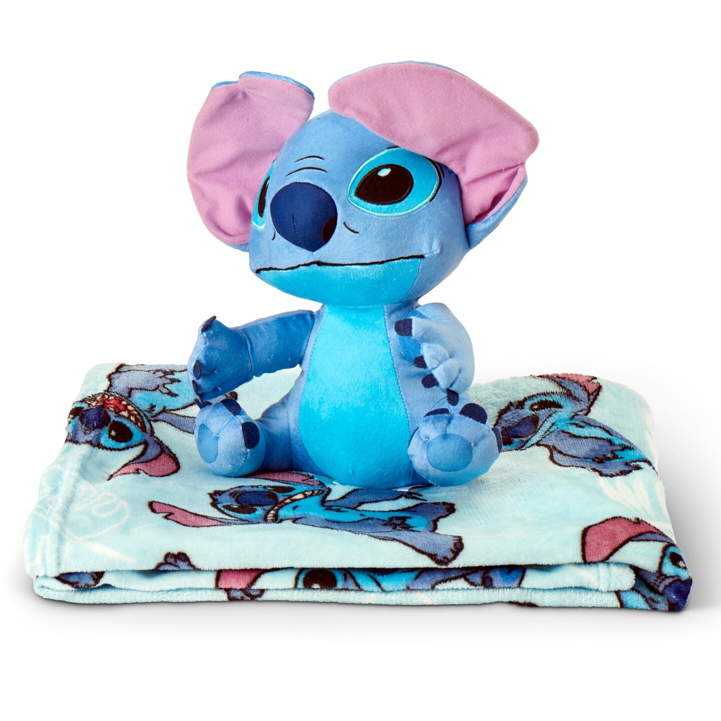 Disney Lilo and Stitch Classic Palms Character Hugger Pillow and Silk Touch Throw Blanket Set 40×50 Inches