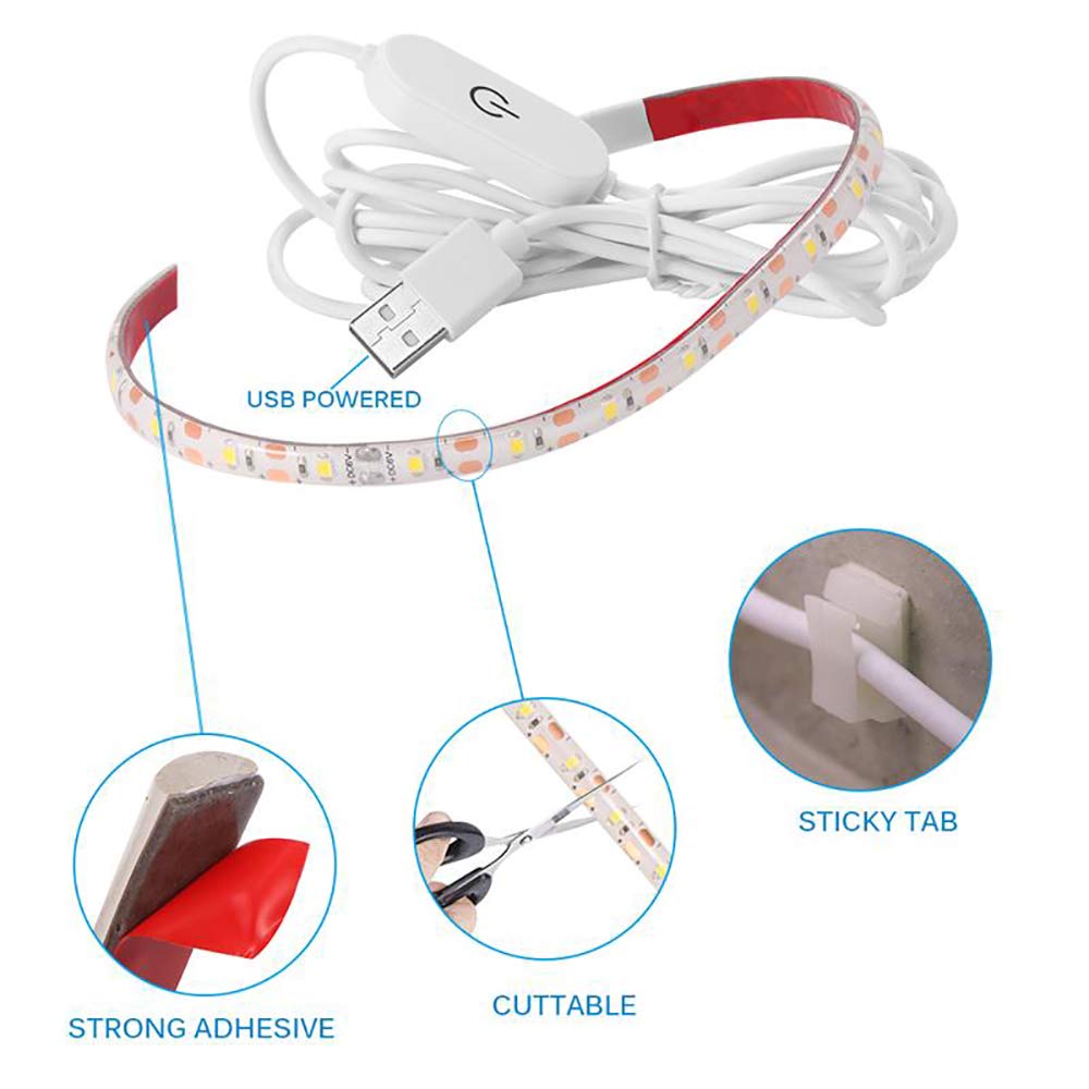 YICBOR Sewing Machine LED Light Strip Light Kit 11.8inch DC5V Flexible USB Sewing Light 30cm Industrial Machine Working LED Lights