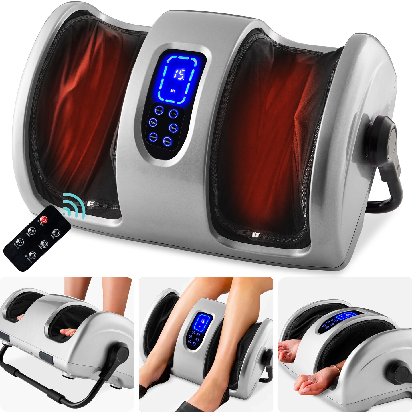 Best Choice Products Foot Massager Machine, Therapeutic Reflexology Massager w/ High-Intensity Rollers