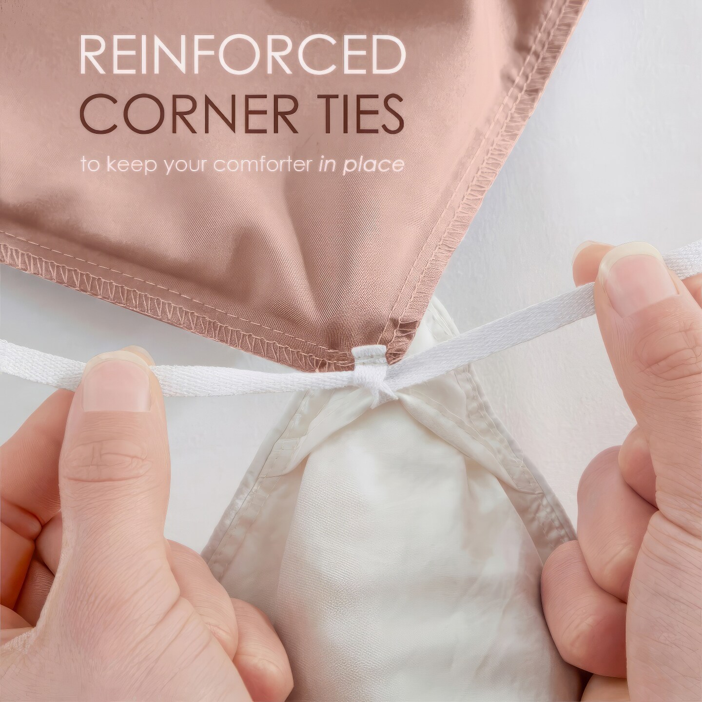 Hearth & Harbor Duvet Cover With Fitted Sheet Soft Double Brushed Bedding Set