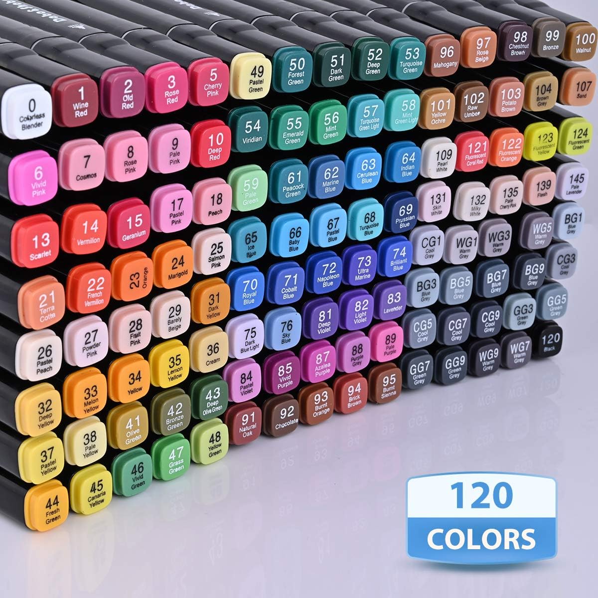 120 Color Alcohol Marker Pens