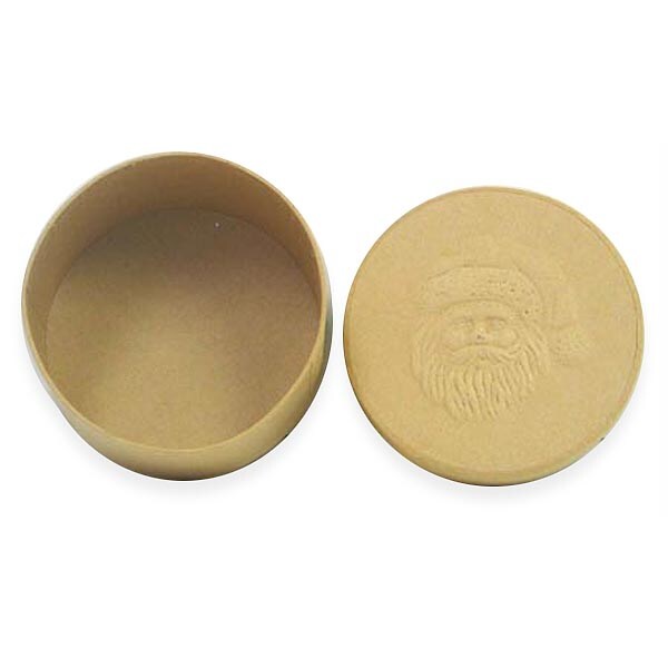 Round Box with Santa Embossed Lid