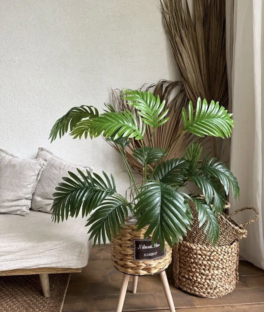Artificial Palm Tree Fake Tropical Plant Tropical Palm Leaf Bush