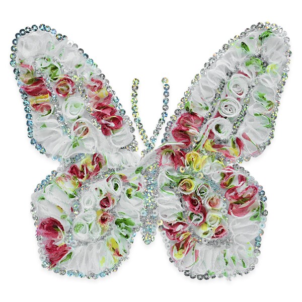 Rolled Fabric Butterfly Applique/Patch