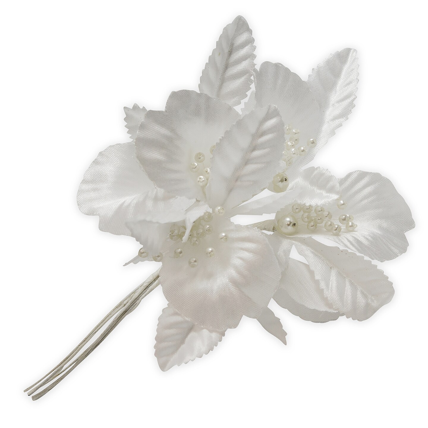 Vintage Bridal Flowers with Pearls Stem