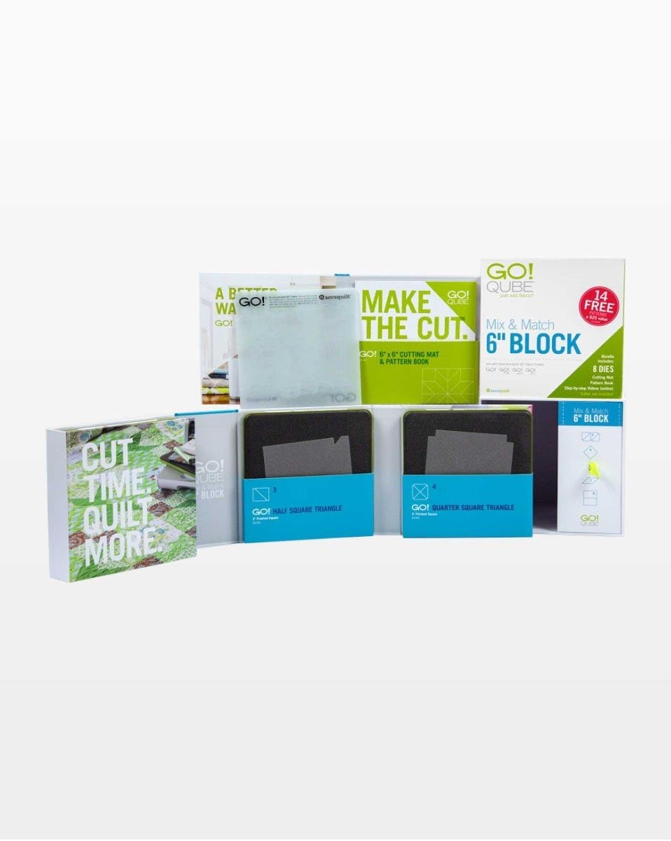 AccuQuilt Ready. Set. GO!&#xAE; Ultimate Beginner Fabric Cutting System (Ready. Set. GO! - 8&#x22; Block)
