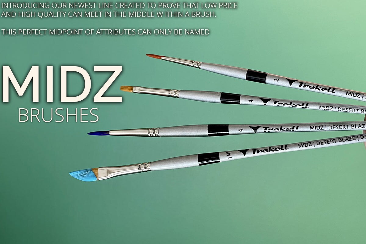Trekell MIDZ Oil Starter 5 Piece Brush Set - Synthetic