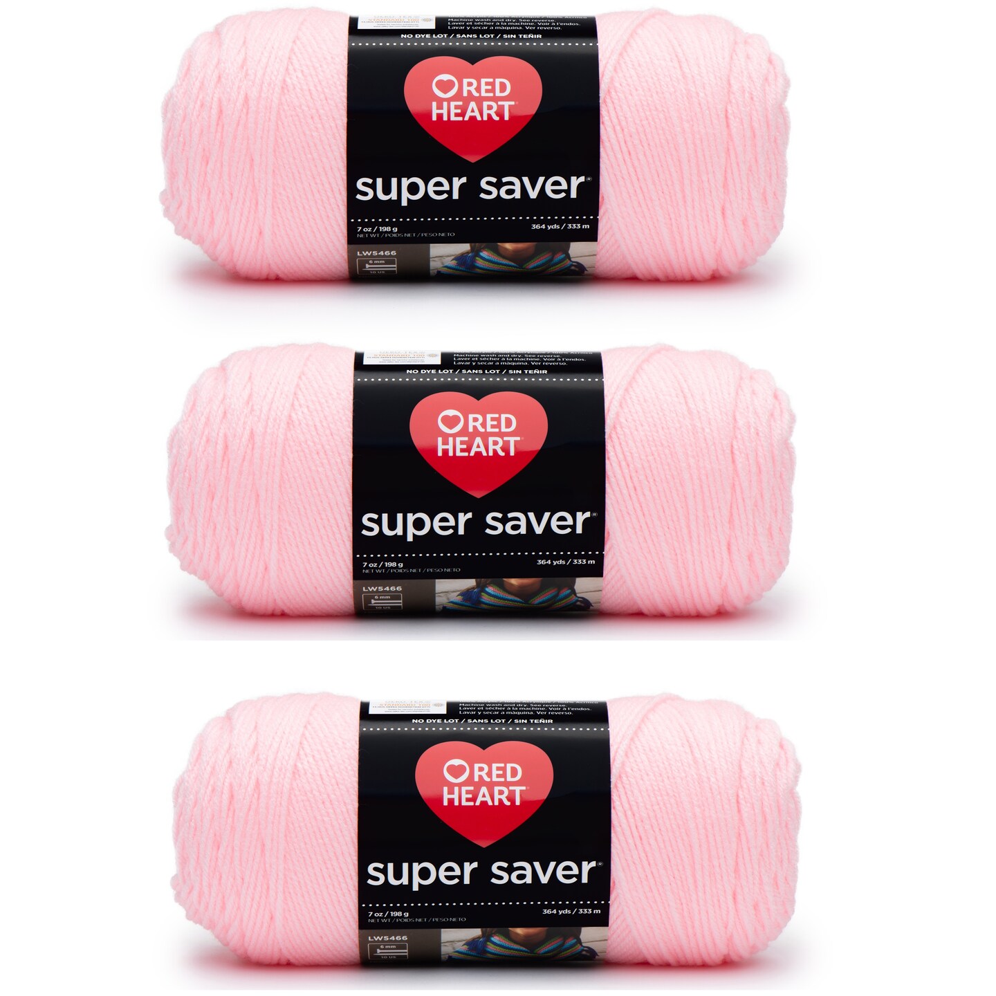Red Heart Super Saver Yarn 24 Pack-Baby Pink