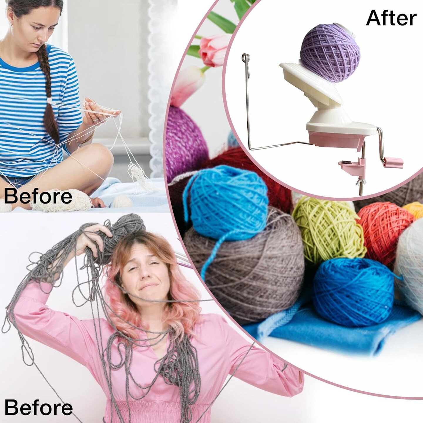 Yarn Ball Winder for Crocheting