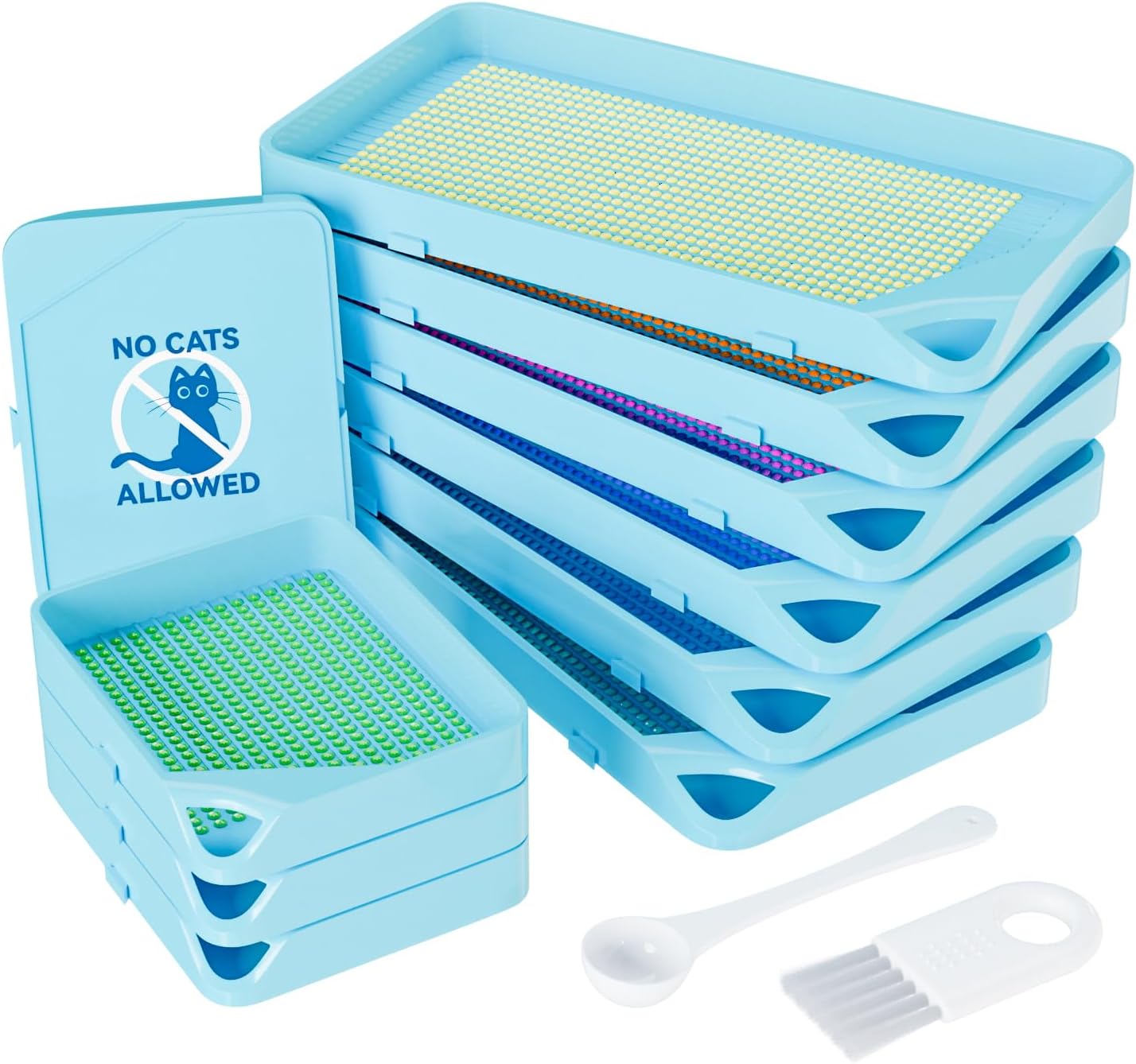 10-Piece Interlocking Diamond Art Trays Kits