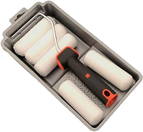 7 Piece 4” Paint Roller Kit - Includes Acrylic, Polyester and Foam Covers(Gray)