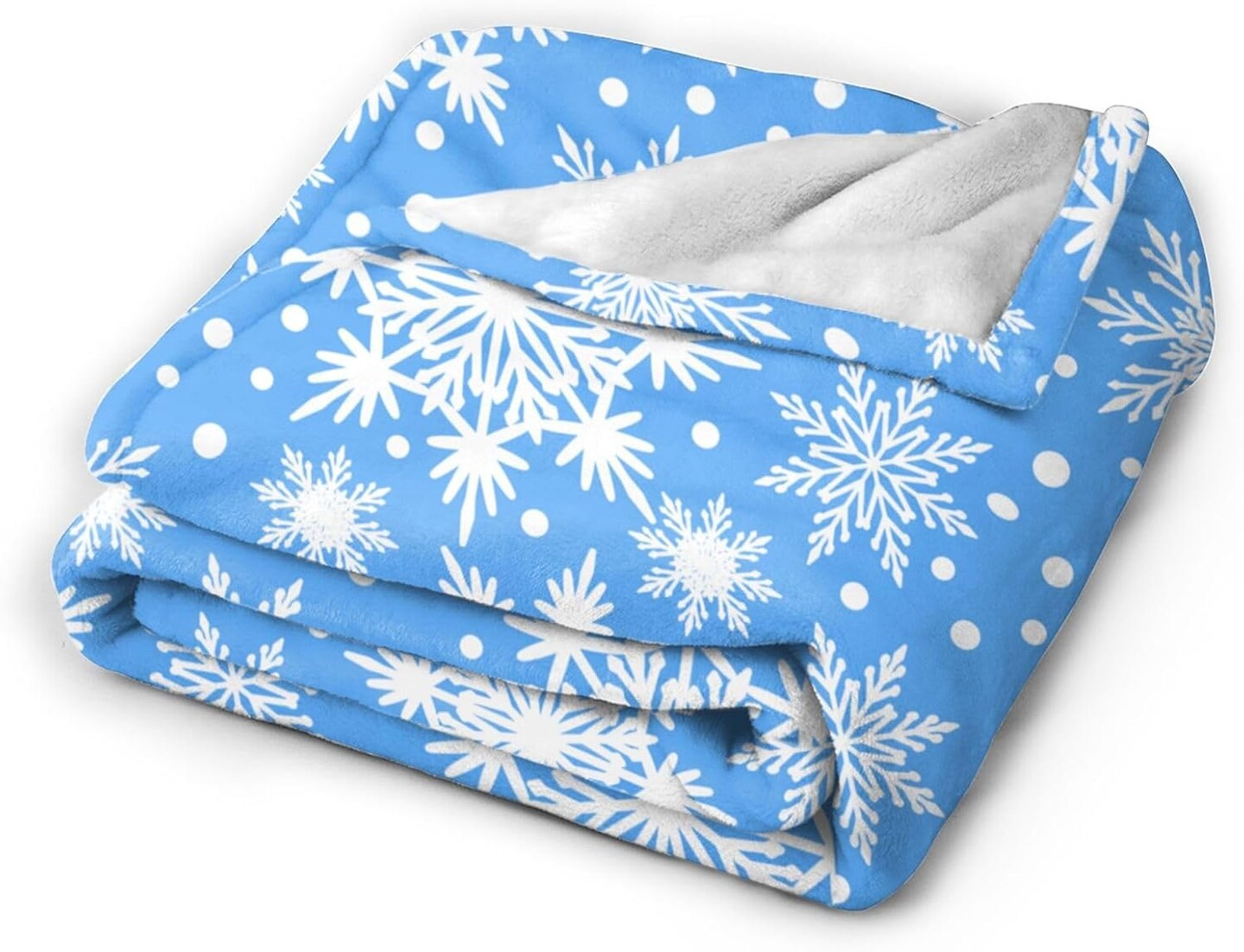 Winter Snowflakes Blue Throw Blanket