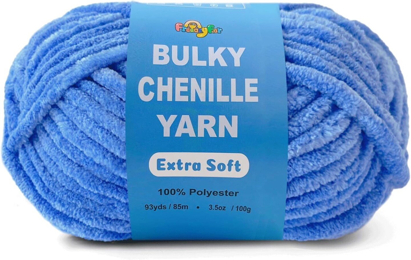 Chenille Yarn for Crocheting and Knitting (Denim Blue, 1 Pack)