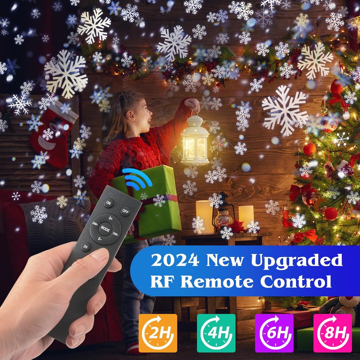 2024 Christmas Snowflake Projector Lights