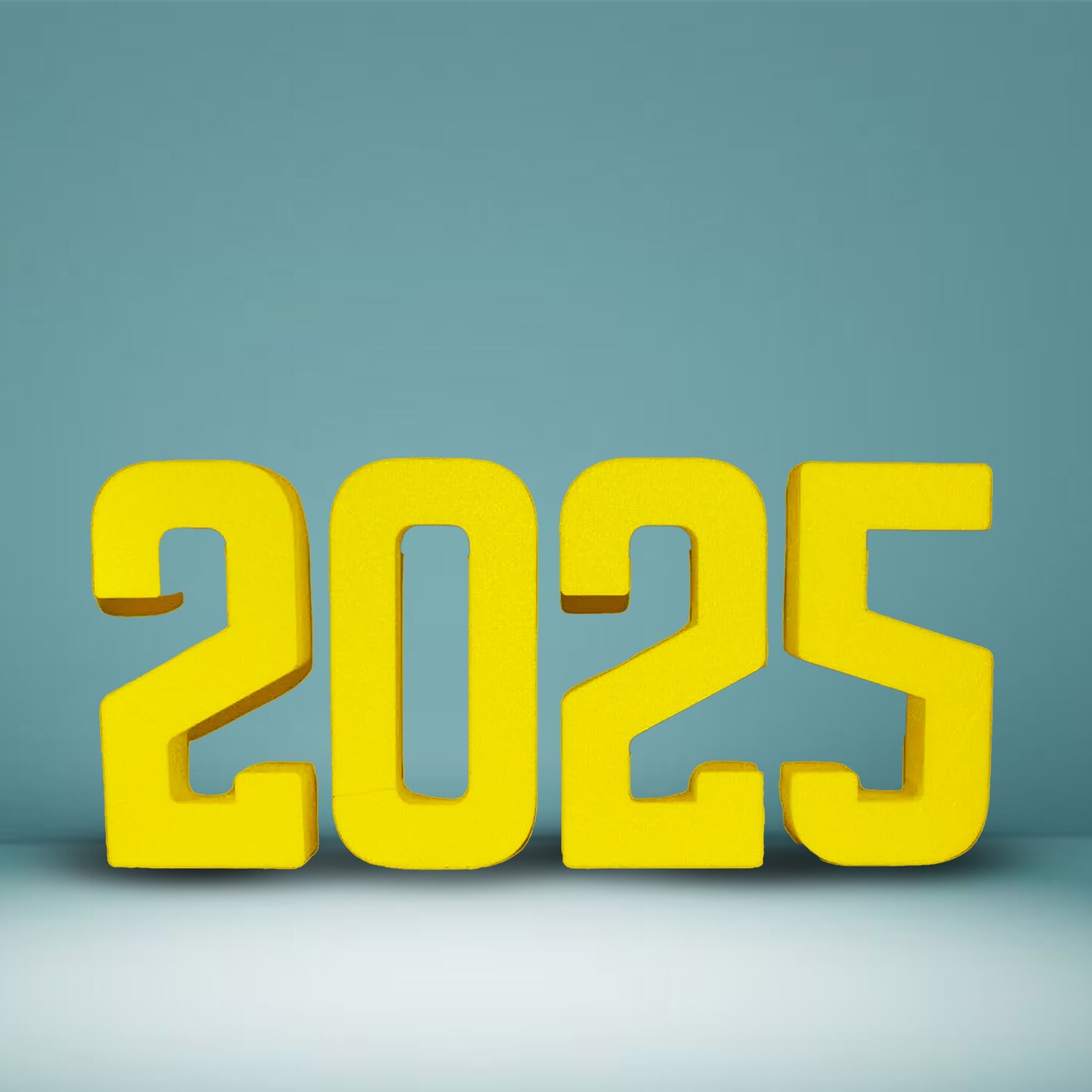 1 Count 2025 Painted Gold Foam Numbers Jumbo Party Decor Customizable Craft Letters 12"