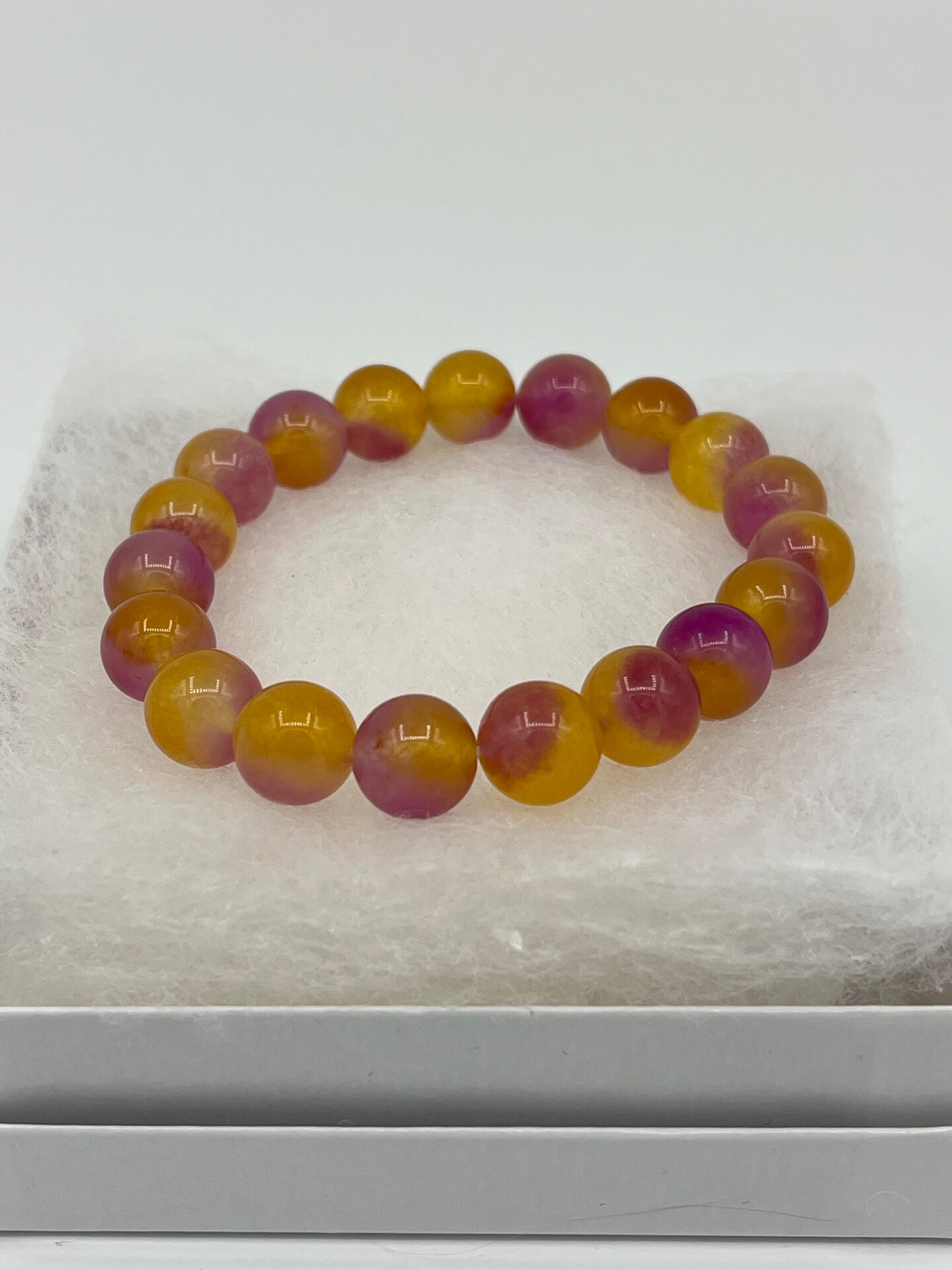 Natural Ametrine Gemstone 10MM Round Beaded Stretch Bracelet MakerPlace  by Michaels