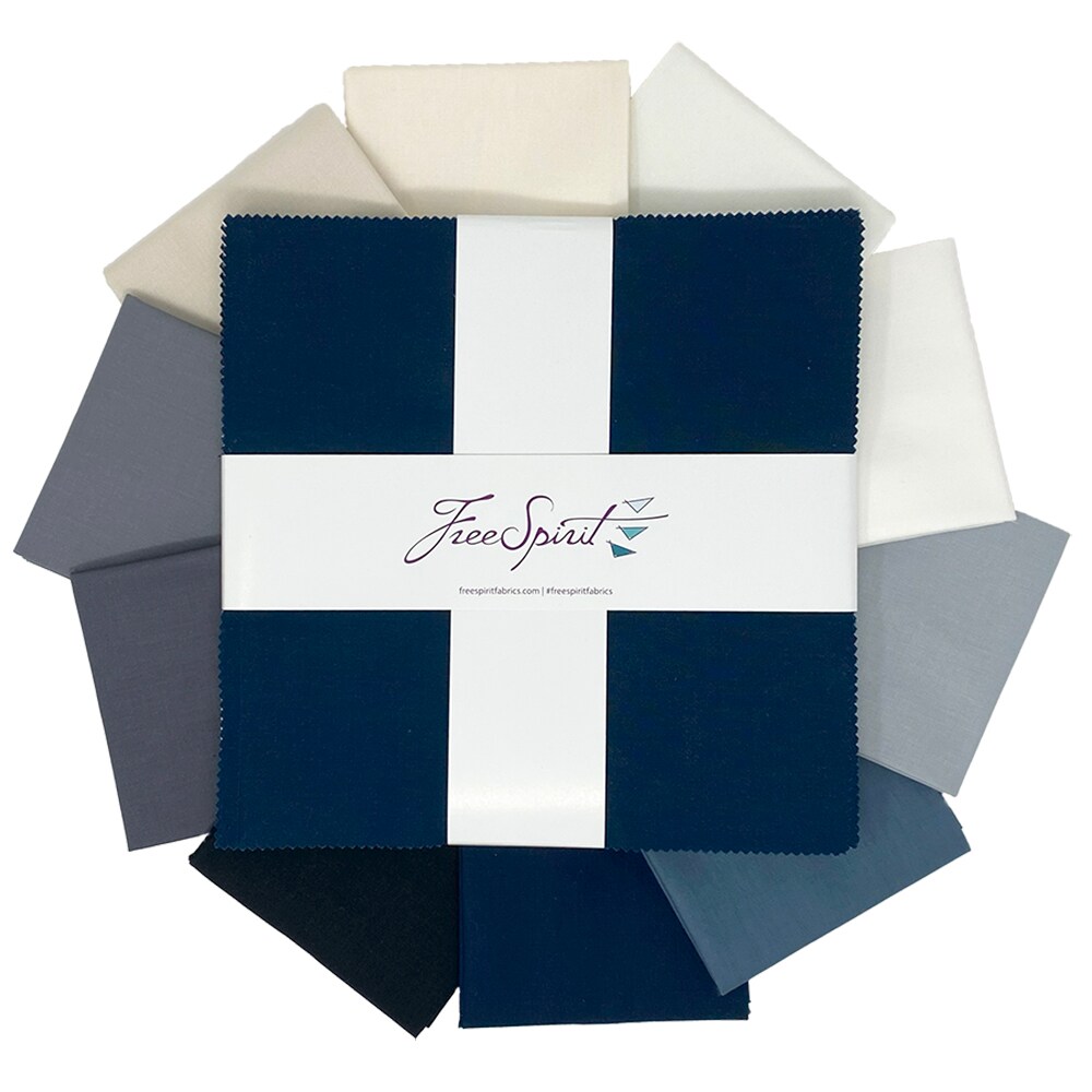 Designer Essential Solids 10&#x22; Square Pack (Layer Cake / 10&#x22; Charm) in Cloudy by Free Spirit for Free Spirit (FB610DE.CLOUDY)