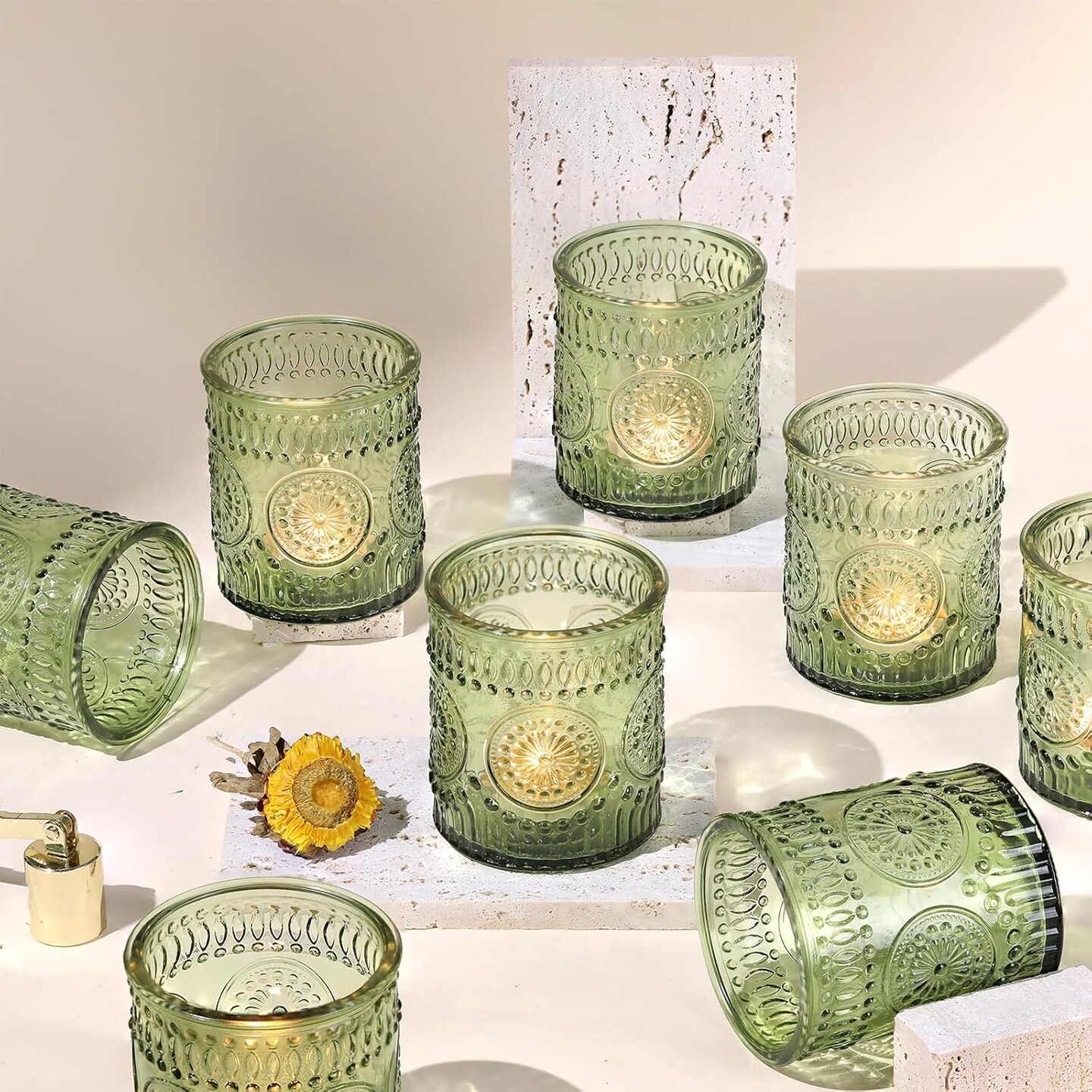Glass Candle Jars Set of 8 for Making Candles