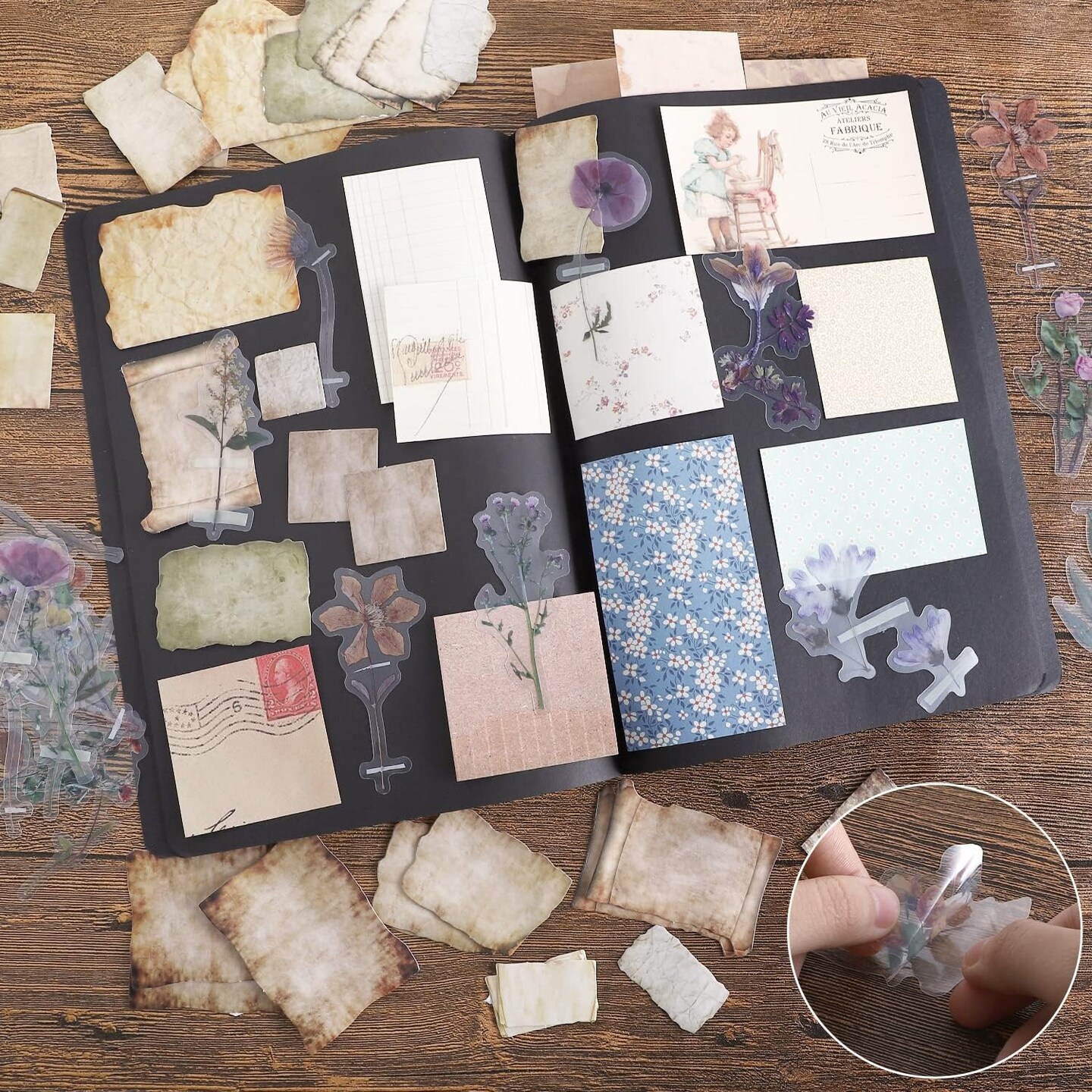 445 PCS Vintage Scrapbook Paper