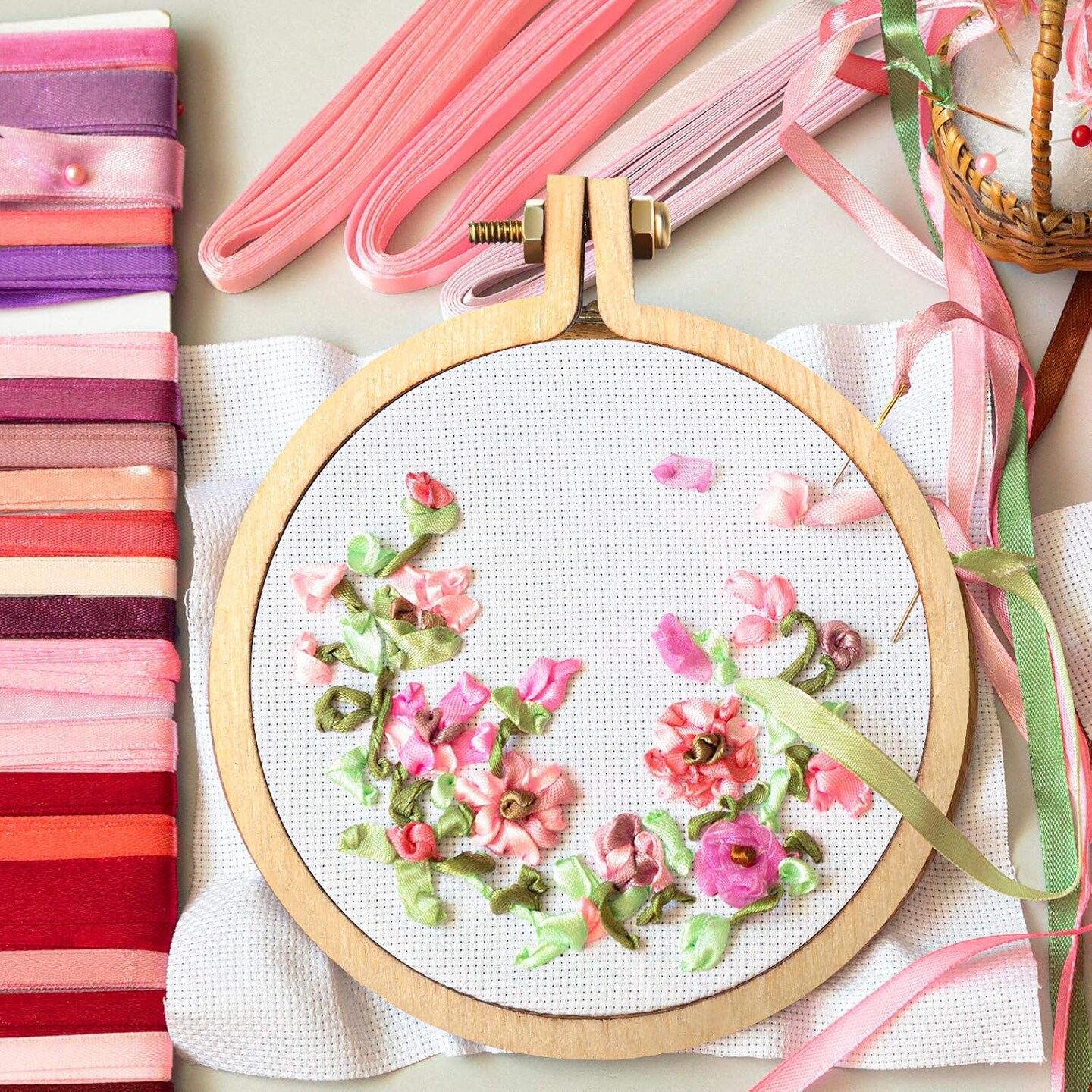 Mini Embroidery Hoop Wooden