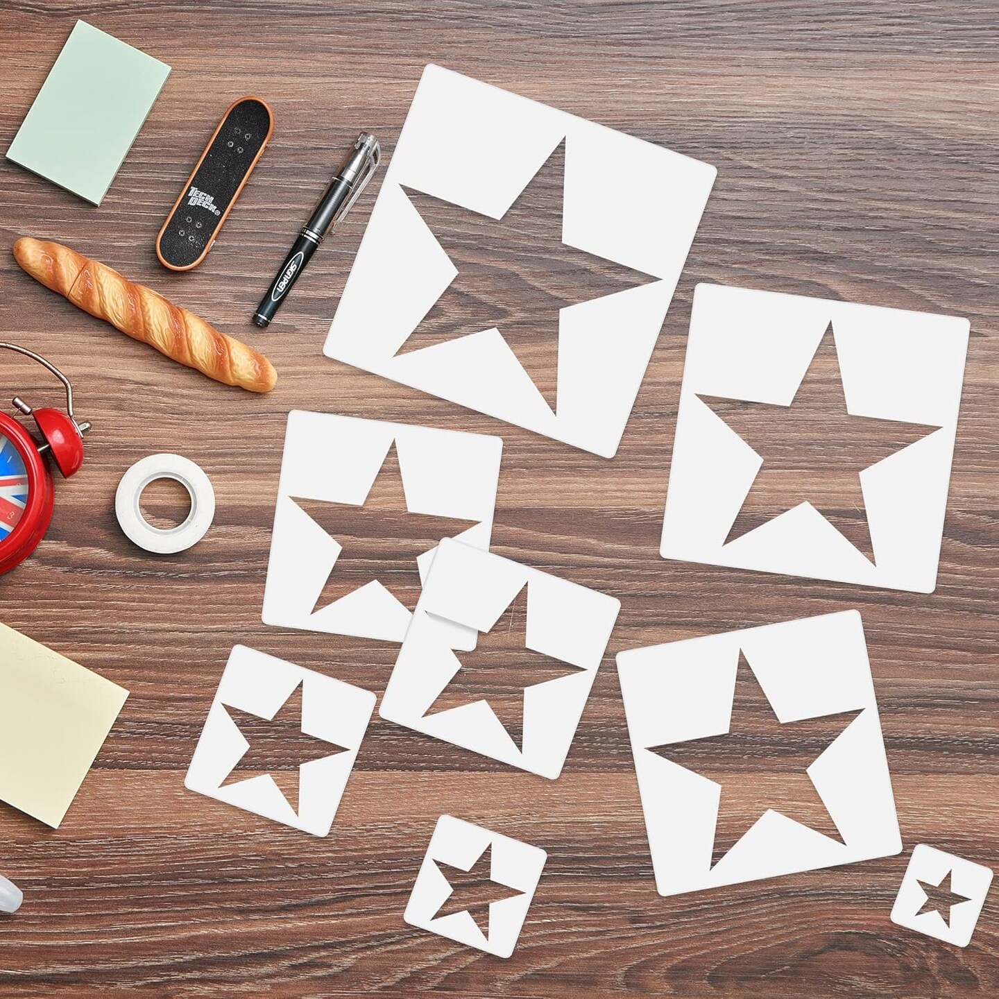 Large Star Stencil - Point Star Template (8 Sizes)