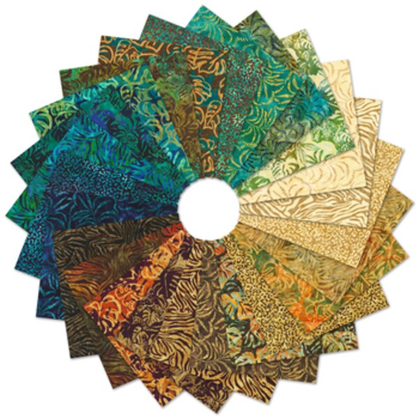 Artisan Batiks Jungle Dreams Fat Quarter Bundle by Studio RK for Robert Kaufman (FQ-2153-24)
