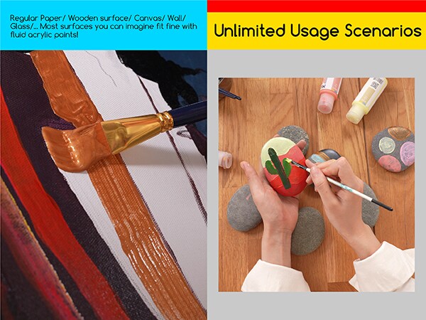 MEEDEN Fluid Metallic Acrylic Paint Set, 6 Vibrant Colors (2 oz, 60 ml), Rich Pigments, Non-Toxic High Flow Art Paints for Artists, Adults, Kids, Beginners, Art Supplies for Canvas Painting