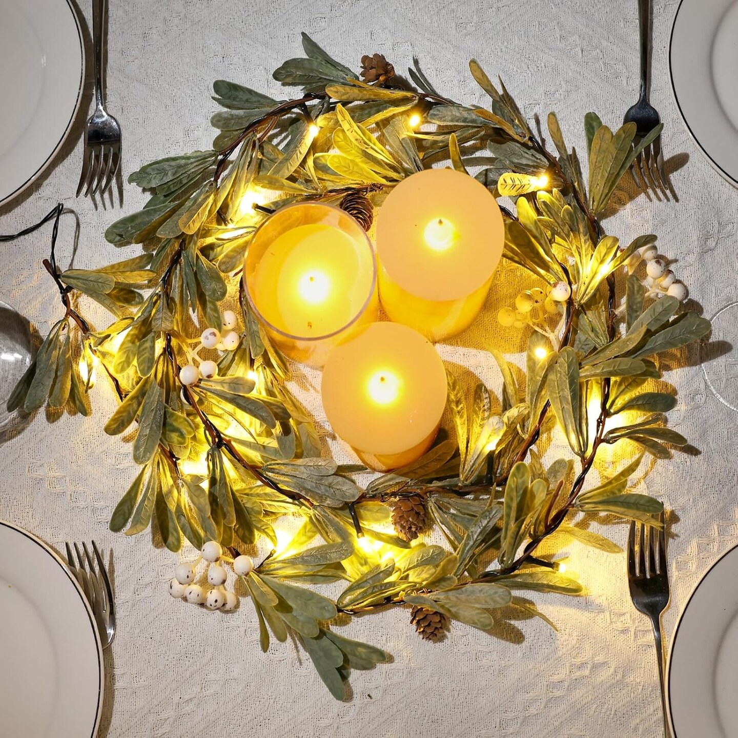 6FT Greenery Garland with Lights