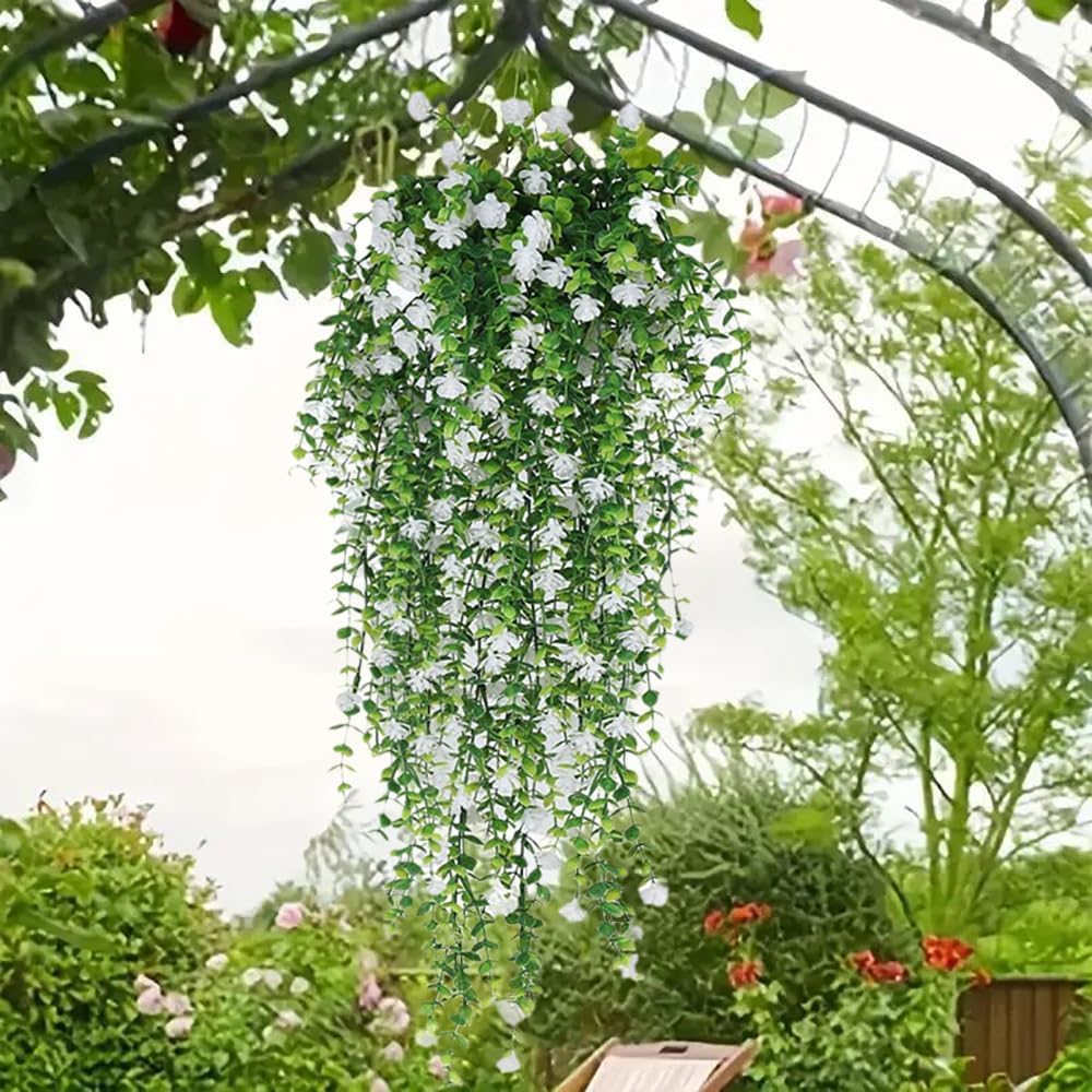 Artificial Hanging Flowers for Outdoor Indoor Decor 6 packs