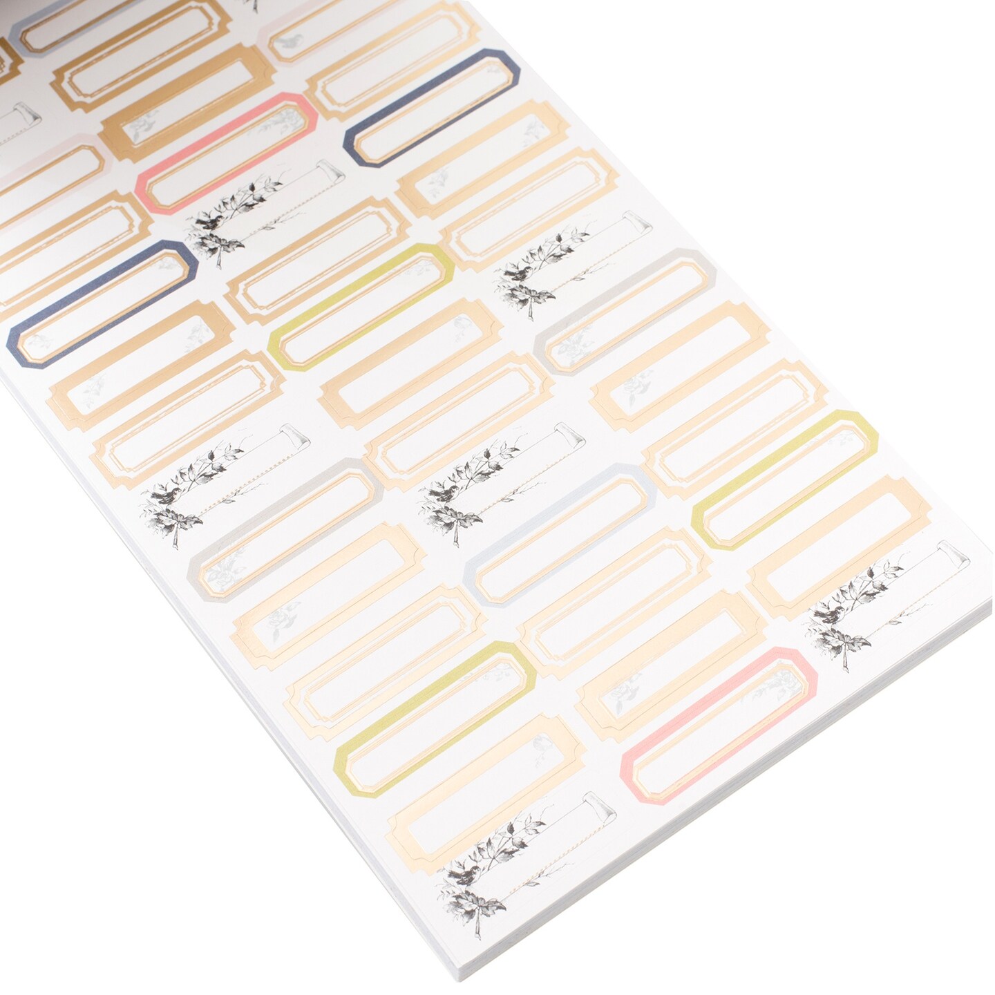 American Crafts Sticker Book 4.75"X8" 30/Pkg-Jen Hadfield W/Gold Foil