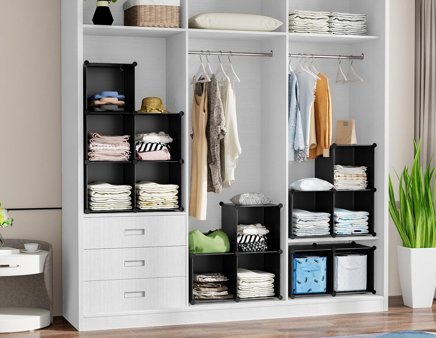 6-Cube Storage Organizer (Black)