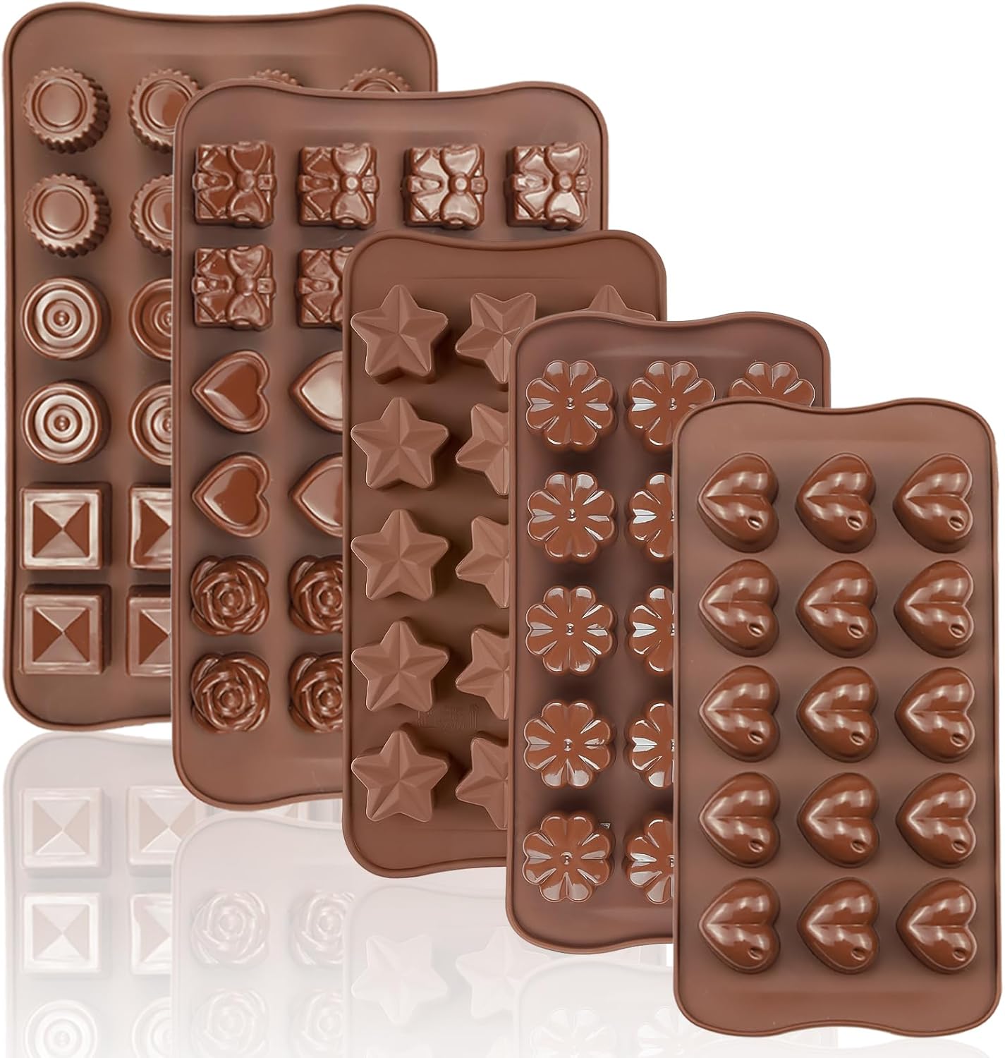 5PCS Silicone Chocolate Molds