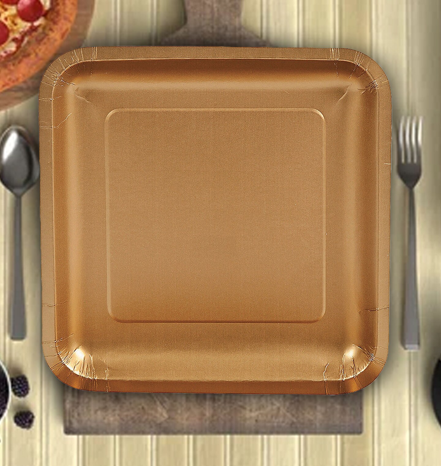 9" Square Paper Dinner Plates 24 Count | Disposable Party Tableware