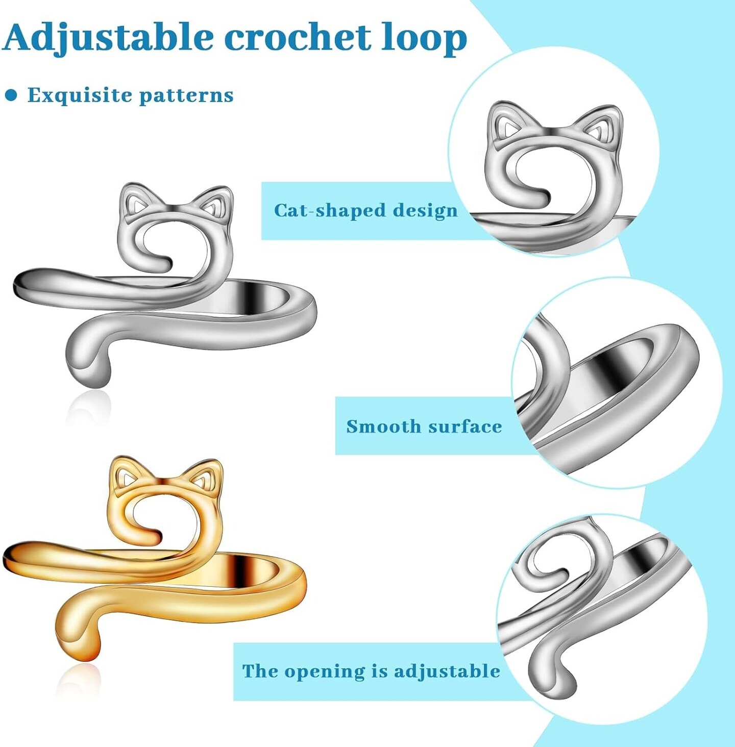 5 Pcs Crochet Ring