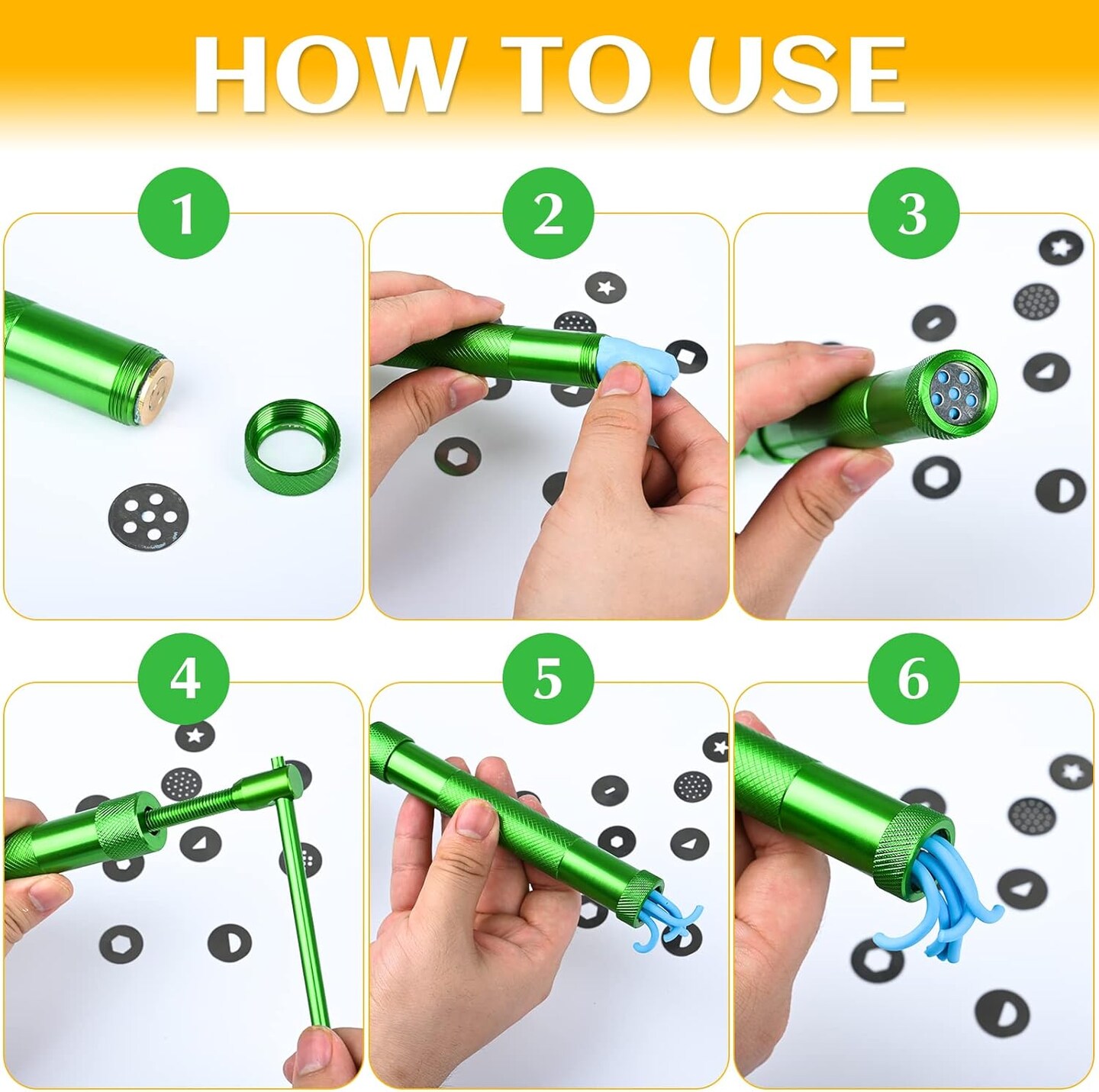 Polymer Clay Roller Set - Clay Press Machine with Clay Extruder Tool Kit