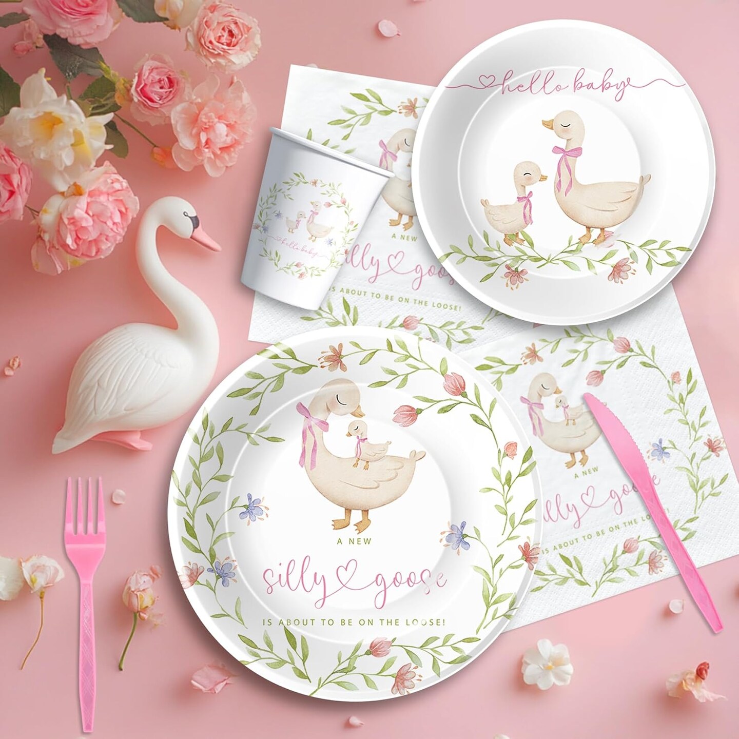 Baby Shower Plates and Napkins Decorations Tableware