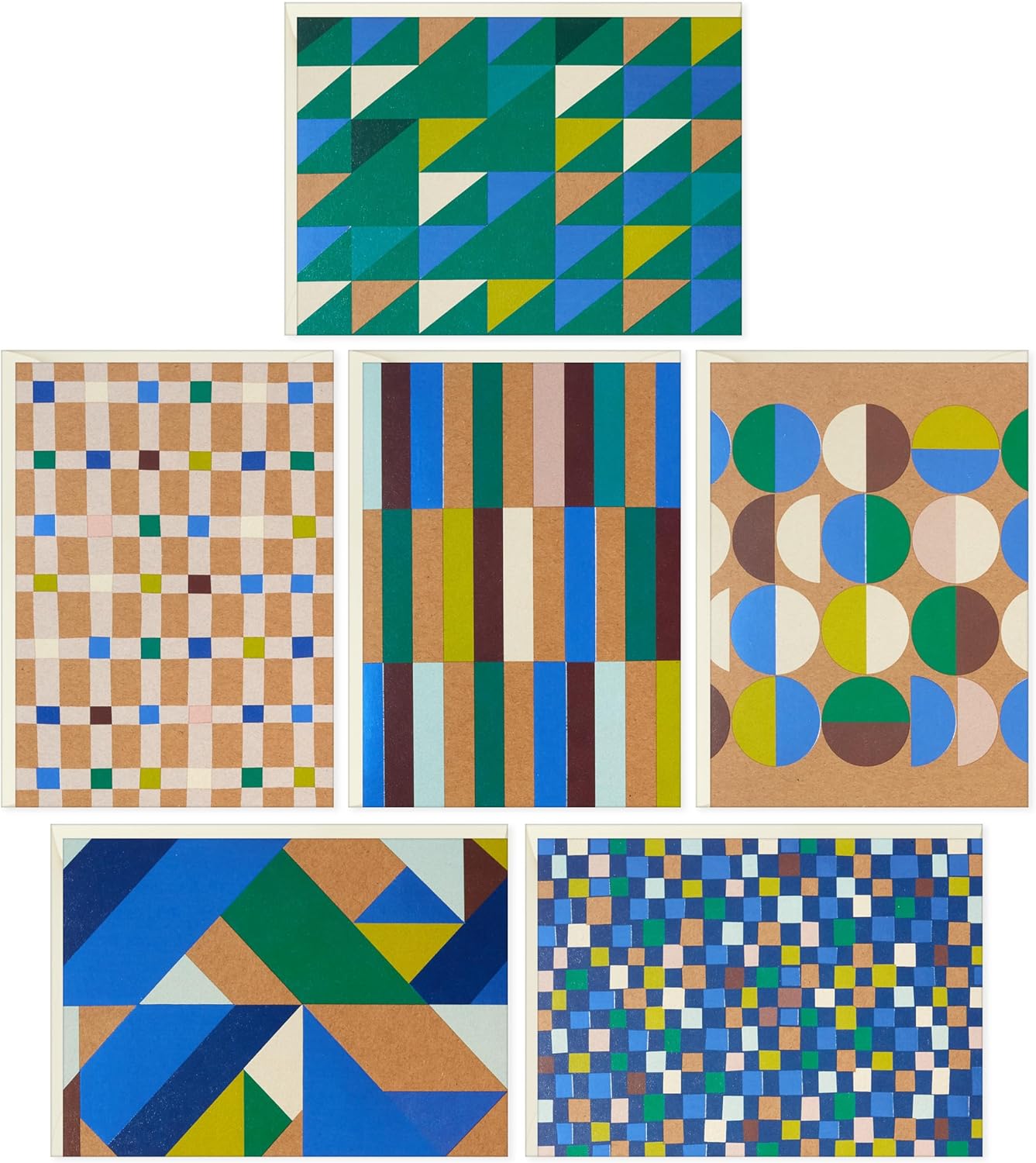 Geometric Note Card Assortment (24 Blank Cards with Envelopes)