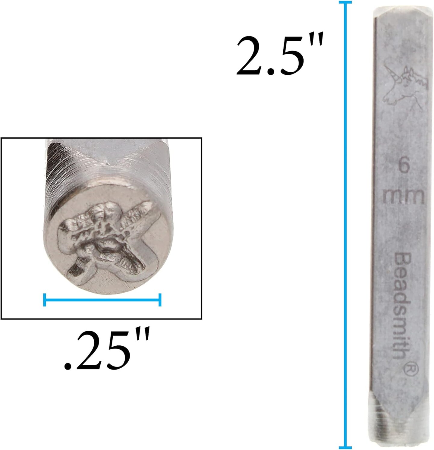 The Beadsmith Steel Design Stamps - Jewelry Stamping Tools, Eagle Design, 2.25 Inches w/ 6 mm Base