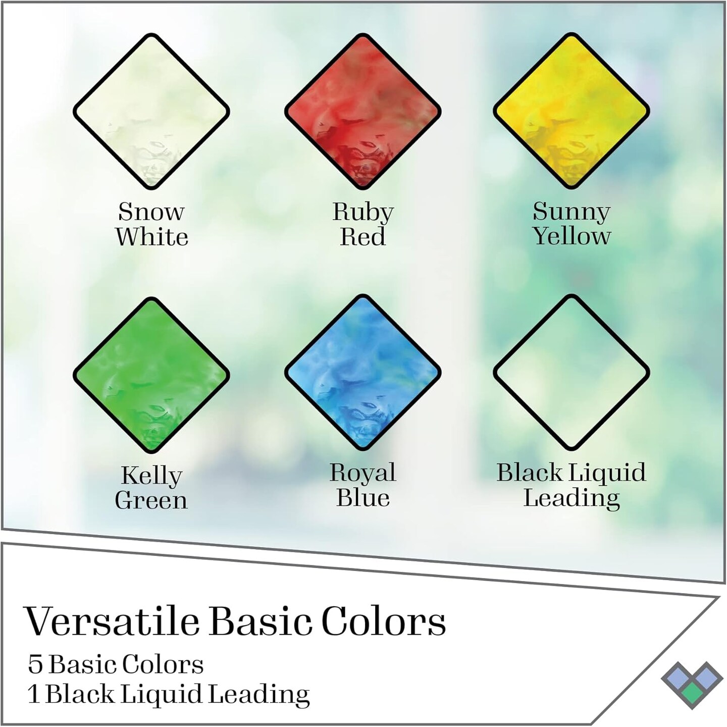 Basic Stained Kit, 6 Piece Glass Paint Set for DIY Arts and Crafts-1 Count (Pack of 1)
