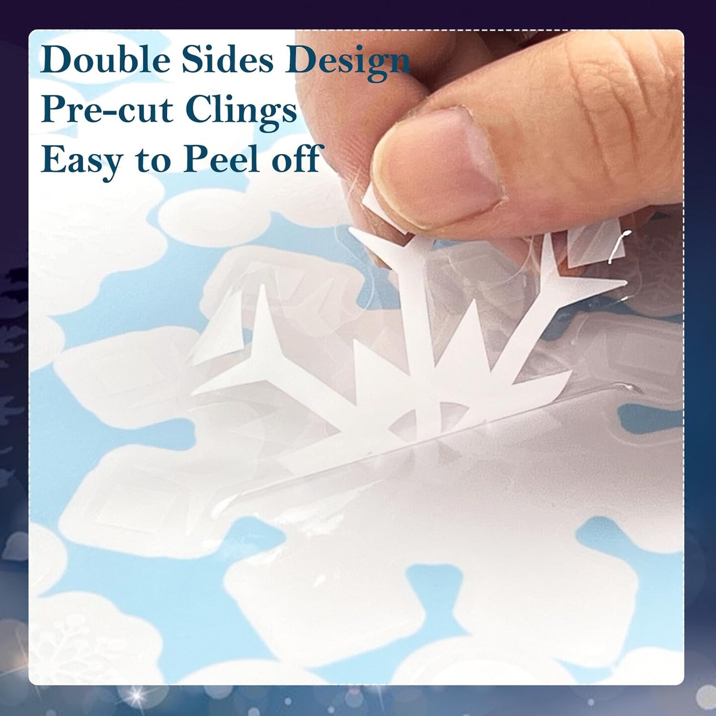 80 Pcs Snowflakes Window Clings Stickers 8 Sheets
