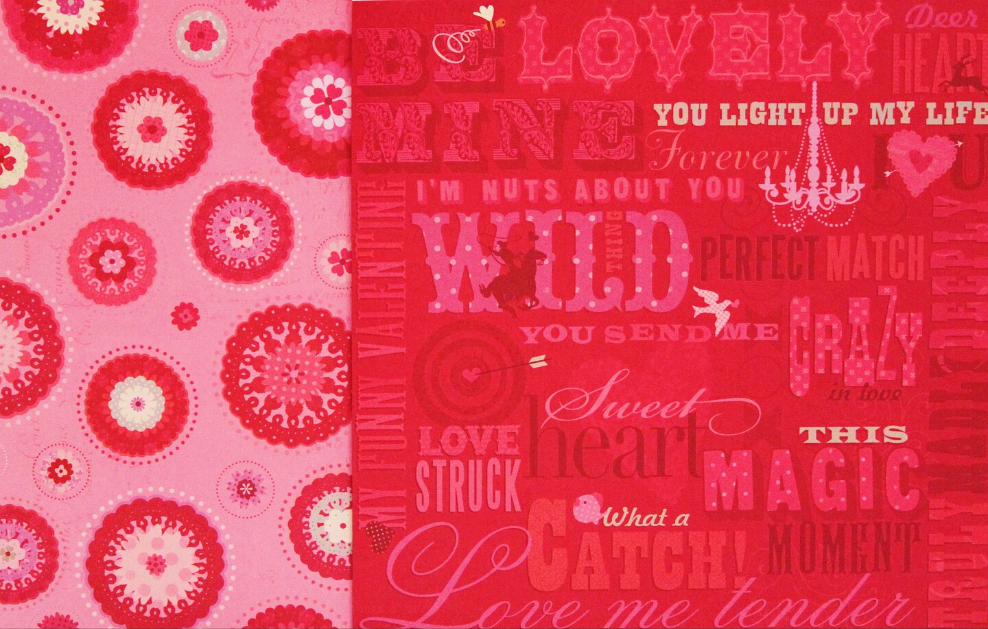 K & Company Valentines Day Word Expressions 12x12 Double-Sided Light Cardstock Paper