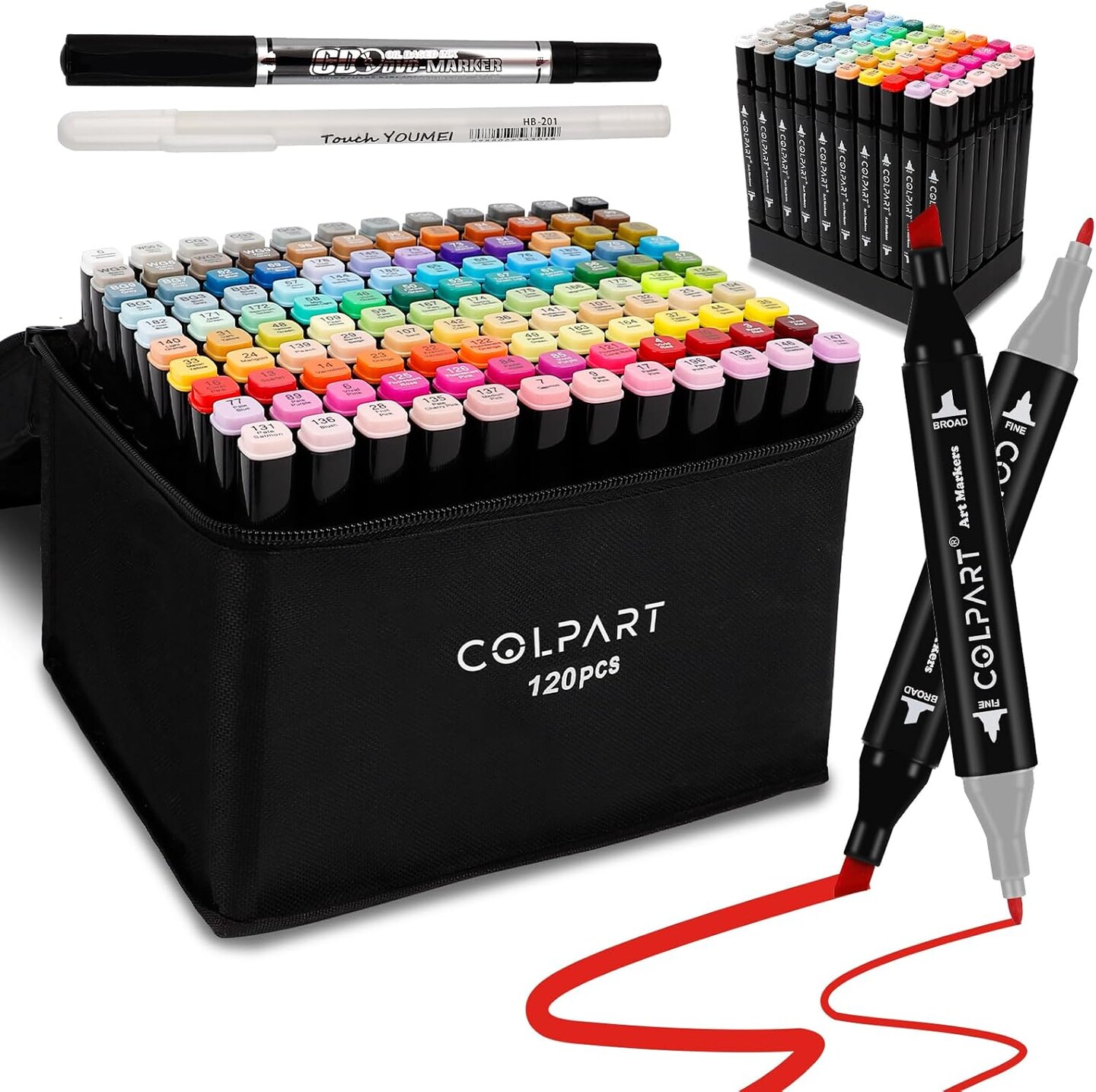 120 Colors Alcohol Markers Set Dual Tip Art Markers | Michaels