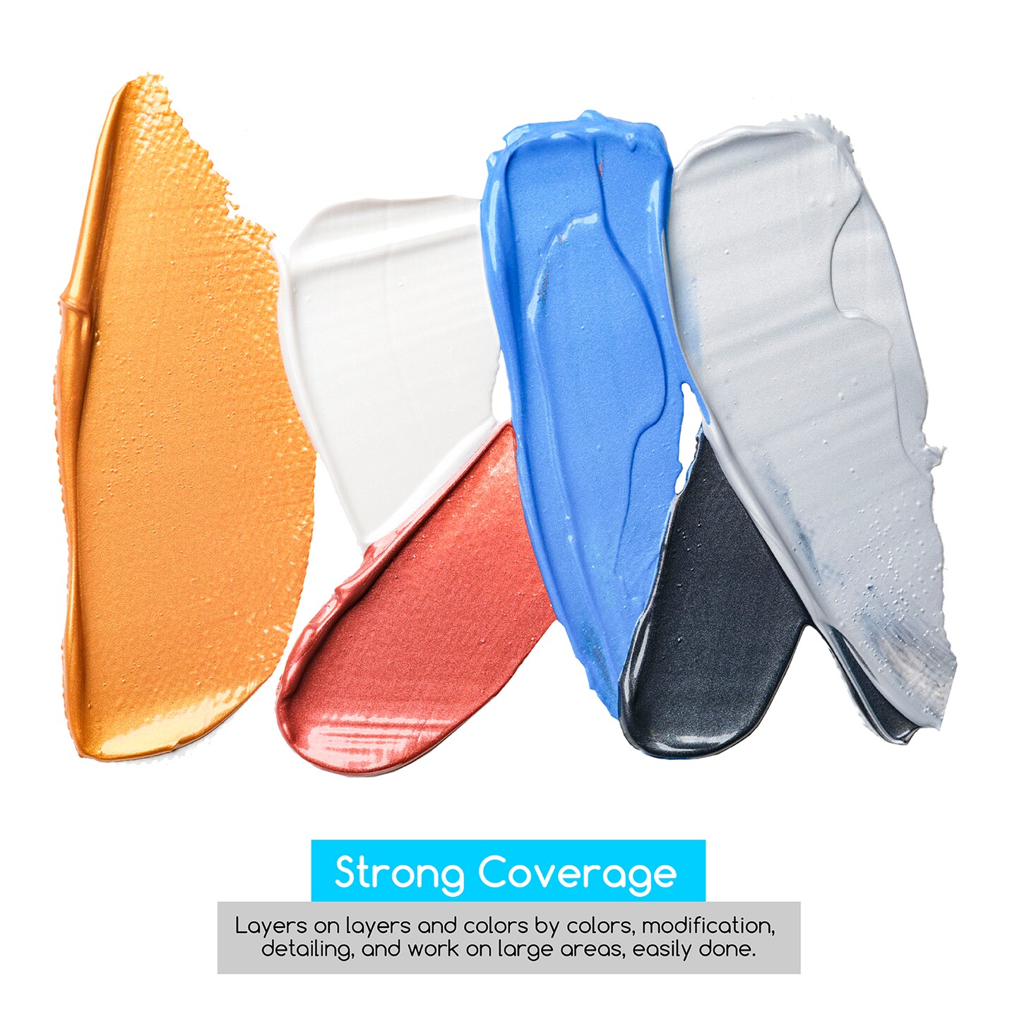 MEEDEN Metallic Acrylic Paint, 6 Colors Heavy Body Acrylic Paint Set, 60 ml/2 oz Pro Tubes, Rich Pigments Non-Toxic Art &#x26; Craft Paints for Artists, Hobby Painters &#x26; Beginners