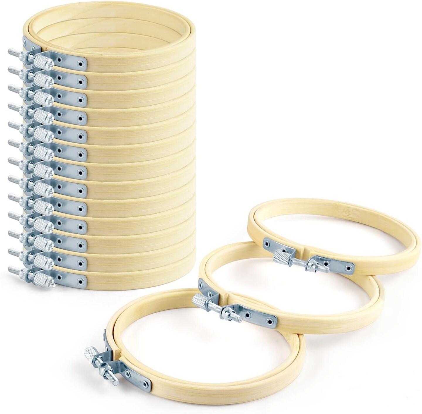 16 Pieces 4 inch Embroidery Hoops